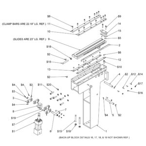 Series 150 16” CLR Stationary Arm Assembly PD (#¾ & #1)