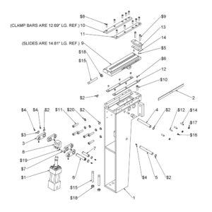 Series 150 8” CLR Stationary Arm Assembly PD (#¾ & #1)